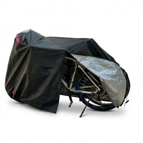 Bike Cover with Side Zipper, 500D Heavy Duty Waterproof Bicycle