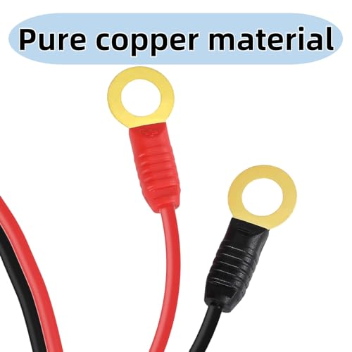 Image of (4 Pack)M10 (3 /8in) XL Eyelet Terminal, Wires Harness Compatible with NOCO GC008 X-Connect, fit for NOCO Battery Charger Accessories Cables,Smart battery trickle charger cable with four 20A fuses