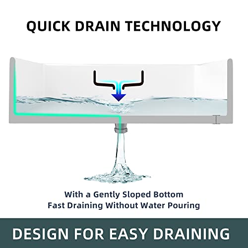 Getpro Farmhouse Sink 36 Inch Fireclay White Kitchen Sink Apron Front Large Deep Single Bowl Farm House Sink With Accessaries Stainless Steel Bottom Grid And Kitchen Sink Drain #TOP6