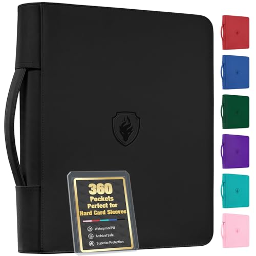 Fabmaker Top Load Binder Holds 360 Cards Portable Card Binder with Handle