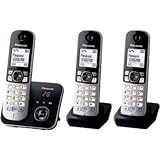 panasonic trio dect-telefon kx-tg6723gb Panasonic Panasonic KX-TG6823GB schwarz Trio mit AB