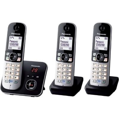 Preisvergleich Produktbild Panasonic KX-TG6823GB schwarz Trio mit AB