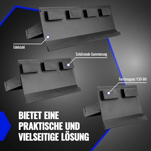 Poppstar 3 Magnetische Ablagen, verschiedene Größen: 150mm, 210mm, 310mm, Material: Stahl, Farbe: schwarz