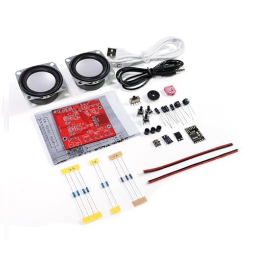 Gishbjka DIY-Bluetooth-Lautsprecher-Kit, USB-Mini-Heim-Stereo-Soundverstärker, DIY-Elektronik-Kits für Lötübungen Ohne Gehäuse