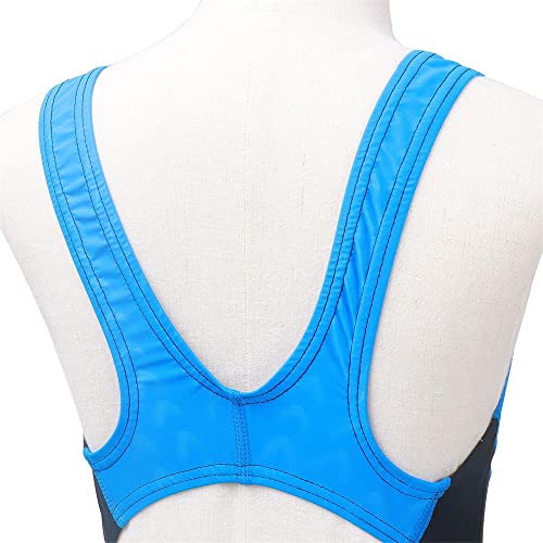 Image of GLIGLITTR Girls' Athletic One Piece Swimsuit Kids Black Swimwear for Swim Team Practice Competition Beach Sport Bathing Suit