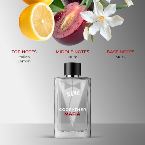 Image of BEARDO Godfather Mafia Eau De Parfum 100ml | Fruity, Amber, Woody Fragrance | Long Lasting Perfume for Men | Gift For Men | Strong EDP For Men | Gift For Husband | Gift For Boyfriend
