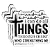 (3pcs) I Can Do All Things Through Christ Sticker Bible Verse Christian Faith Stickers for Laptop Water Bottle Tumbler Journal Scrapbook Vinyl Decal Inspirational Spiritual Gifts Size 3 x 2.5 Inch
