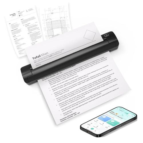 Image of Portable Inkless Wireless Printer Small & Travel-Friendly, Prints On 8.5 inchx11 inch US Letter /Legal, A4 & A5 Thermal Paper Works with Android, iOS & Laptop(with 10 Folded Thermal Paper)