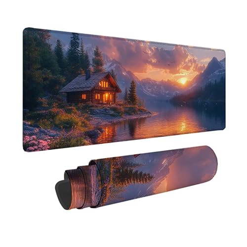 Tapis souris grand format antidérapant jaune pour éviter les douleurs de poignet
