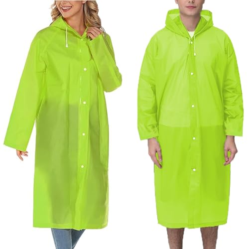 Image of Waterproof Rain Coat Hooded Universal Outdoor Water Resistant Portable Suit for Men Women Boys & Girls (all Family raincoat)