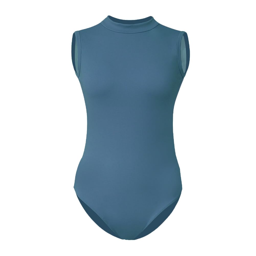 ROYAL SMEELA Ärmellos ballett trikot erwachsene stehkragen ballettbody damen ballerina trikots rückenfrei balletttanzbody balletttanztrikot frauen tanzen body