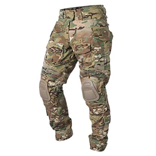 IDOGEAR G3 Army Combat Pants Knee Pads Multicam/Black Pro for Airsoft Hunting Military Paintball Outdoor Camo Rip-Stop Tactical Trousers (Multicam, Large (34W/32L))