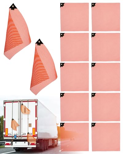 Drapeaux orange de 45 cm pour le transport de charges longues sur remorque