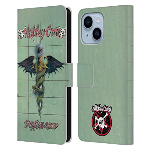 Housse iPhone 14 Plus Motley Crue portefeuille avec support vidéo intégré