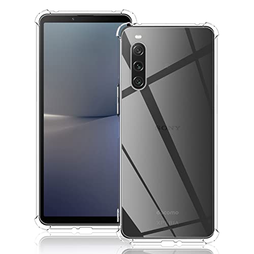 Yanwom Silicona Funda para Sony Xperia 10 V Funda, Cristal Clear Carcasa Slim TPU Suave Fundas, Arañazos, Antigolpes, Resistente Huellas Flexible Case Anti-caída Protector Cover