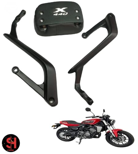 Image of Generic Aluminium Sissy Bar Backrest Compatible with Harley-Davidson X440 | Motorcycle Rear Passenger Back Support with Cushion | Heavy-Duty Matte Black Touring Accessory | Not Compatible with X440T