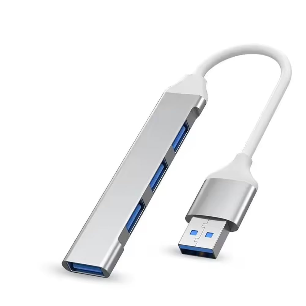 TECHNOVIEW USB Hub 4 in 1,Portable 4 Ports USB Splitter Mini Docking Station with 5Gbps Fast Data Transfer Multi USB Port Hub for for Laptop, iMac, MacBook, Surface Pro,(Multiport Adapter)-Silver-picture-13