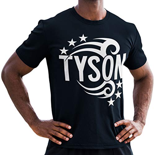 CRAZYBODIES Mike Tyson Tattoo Gym Workout T-Shirt (Black, Large)
