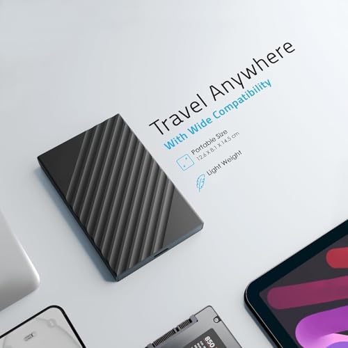 Image of 1TB Portable External Hard Drive USB 3.0, High Speed Data Transfers, Supports Windows, Linux and Mac OS Systems, Compatible with, PlayStations, TV, and Other Devices.