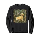Amarillo Labrador Perro Naturaleza Lago Patos Caza Camo Escena Sudadera