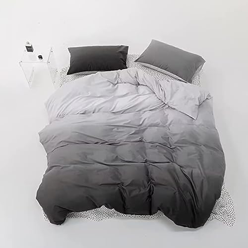Houseri Dark Grey Comforter Set California King Gradient Light Gray Comforter Bedding Sets Cal King Size Silver Gray Charcoal Grey Comforter California King Men Women Gray Bedding Cal King Comforters #TOP4