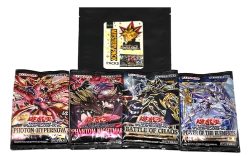 Yu-Gi-Oh! 4 Random Booster Packs - Authentic Japanese Cards - Collectible Trading Card Game (TCG)