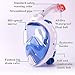 Diving Masks Full Face Snorkel Masks Panoramic Anti-Fog Anti-Leak Swimming Snorkel Scuba Underwater Diving Mask for Adults and Children Large, Light Blue(Green,Large-50CM)