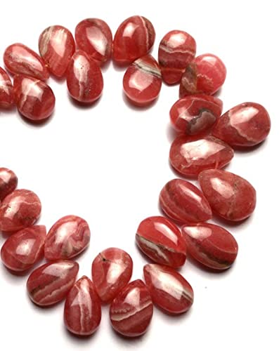 Perles en rhodochrosite véritable briolette facettée haut de gamme - 3