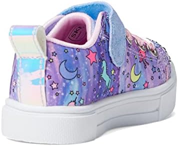 Skechers Kids Girls Toes Twinkle Sparks-Unicorn Drea Sneaker, Purple/Multi, 5 Toddler | Image 4
