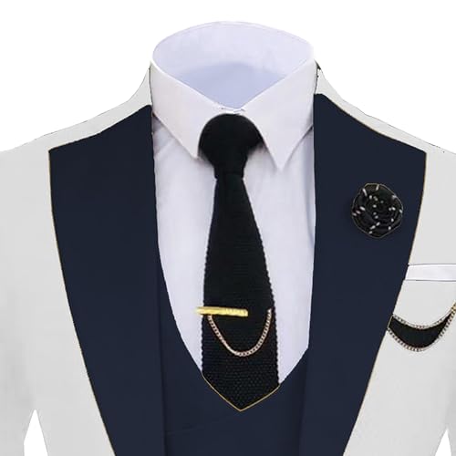 JEsilunmaMY Men's 3 Pieces Dress Suit Set Slim Fit Stylish Blazer Jacket Vest Pants Business Wedding Prom Tuxedo Suits2