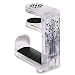 ENHANCE Voltaic 2 PC Gaming Headphone Holder - Desk Headphone Hanger Esports Headset Holder with Adjustable 360 Rotation, Under Desk Hook Clamp, Universal Fit - Built in Cable Clip Organizer - Clear