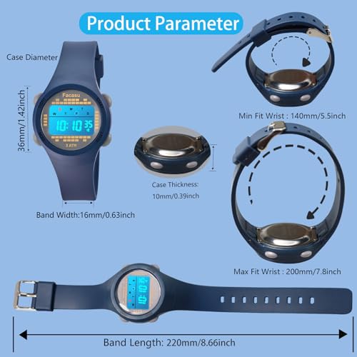 Image of Kids Digital Watch for Girls Boys,Children's Waterproof Colorful Light UP Outdoor Sport Watch with Stopwatch Alarm-Kids Gifts for Girls Boys