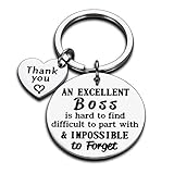Boss Appreciation Gift Leader Retirement Birthday Keychain Gift for Mentor Manager Thank You Gifts Colleague Leaving Going Away Farewell Present Christmas Keyring Gift for Women Men Him Her