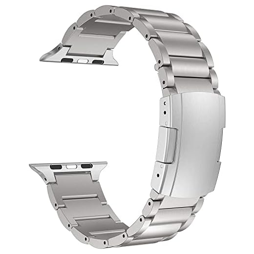 MaKTech Pulseira de Titânio,Metal band com Fivela de Tartaruga,Compatível com Apple Watch Ultra/8/SE/7/6/2022 (45mm/44mm/49mm,Prata)