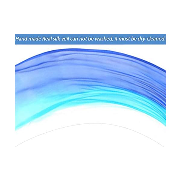 KIKIGOAL-2pcs-25x09M9843x3543-Multi-Color-Dance-Silk-Veil-Poi KIKIGOAL 2pcs 2.5x0.9M/98.43"x35.43" Multi-Color Dance Silk Veil Poi (2.5x0.9M/98.43"x35.43", Gradual Blue)