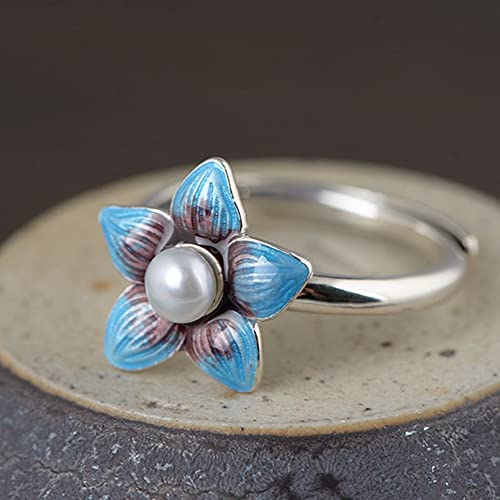 Bague d'éternité fleurs et perles S925, le cadeau idéal pour célébrer les femmes
