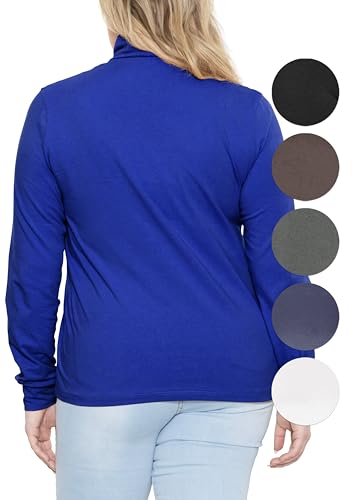 STRETCH IS COMFORT Women's Plus Size Relaxed Long Sleeve Turtleneck | XL - 7X3