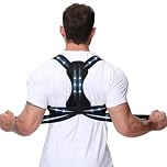NovoBrace Correttore Postura Uomo Donna, Fascia Posturale Spalle e Schiena Traspirante,Schiena Dritta,Postura Donna,Busto Correttore Posturale,Fascia Posturale,Supporto Lombare,Nero(M)