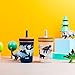 Zak Designs Kelso Toddler Cups For Travel or At Home, 15oz 2-Pack Durable Plastic Sippy Cups With Leak-Proof Design is Perfect For Kids (DinoRoar, Zaksaurus)