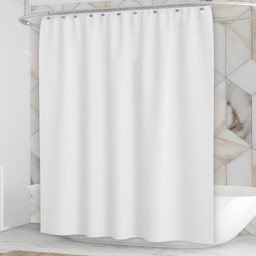 Anko Australia White Shower Curtain with 12 Hooks Free | 5.9 x 5.9 feet | Waterproof PEVA ...