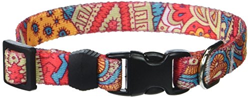 Image of Yellow Dog Design Bohemian Patchwork Dog Collar 3 /8 inch Wide and Fits Neck 4 to 9 inch
