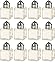 Circleware 66795 Glass Mini Salt and Pepper Shakers 12-Piece Set, Kitchen Glassware Preserving Containers, Perfect Himalayan Seasoning Spices, 0.5 oz each, Clear