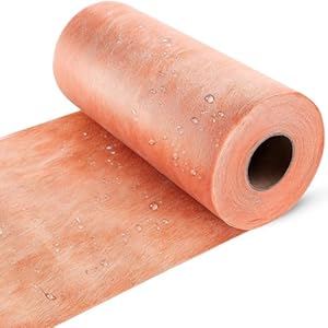MAXWAVE 17 Inch x 150 Ft Waterproof Underlayment Uncoupling Membrane PE Fabric for Under Tile Flooring, Shower Walls and Floors, Bathroom, and Sauna Waterproofing