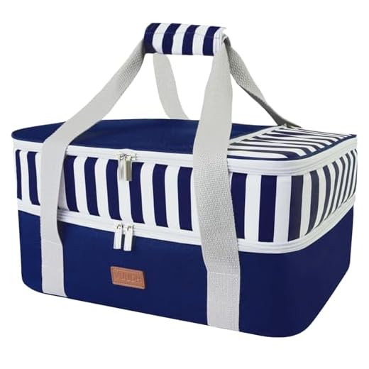 Vuudh Double Insulated Casserole Carrier - Thermal Lunch Tote, Lasagna Holder Tote for Picnics,Beaches,Traveling or Gifts, Fits 9”x13” Baking Dish