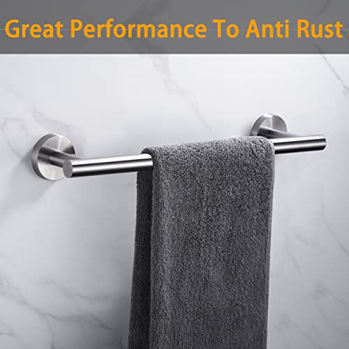Nolimas Brushed Nickel Bath Towel Bar Single Bars Towel Rack Rod Classic Wall Mounted Sus304 Stainless Steel Bathroom Towel Holder Toilet Kitchen Towel Shelf Single Layer,16 Inches thumb #4
