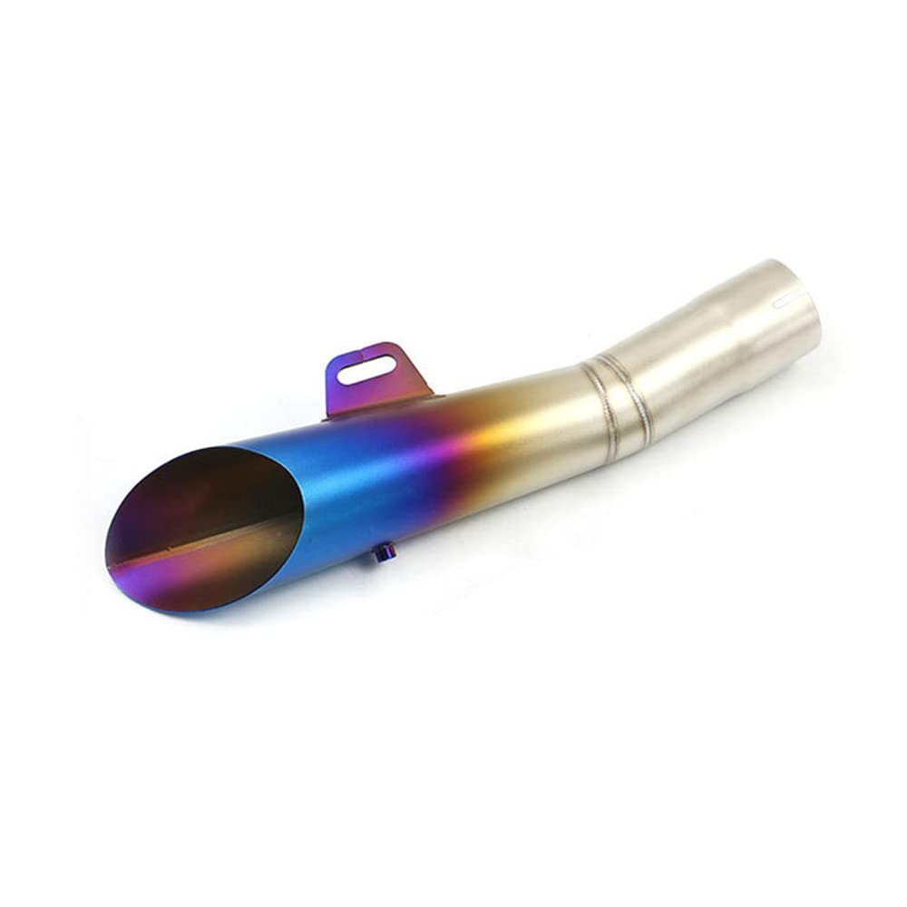 Motorrad Auspuff Schalldämpfer, TOTMOX 51mm Edelstahl Auspuff Endschalldämpfer Universal für Motocross Motorrad ATV, Blau