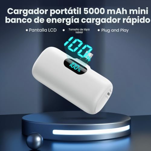 Batería externa ultra compacto mini power bank 5000mAh para solucionar batería baja 6