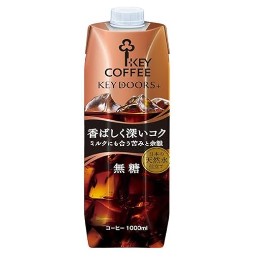 �L�[�R�[�q�[ KEY DOORS+ ���L�b�h�R�[�q�[ ���΂����[���R�N ���� 1000ml���p�b�N×6�{��