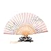 SGZFJ Éventail À Main Pliant Éventail en Bambou À Main Éventail en Soie Japonais Chinois Éventail À Main pour Femme Décoration Murale Festival Cadeau Fête Dansante avec Boîte-Cadeau,A