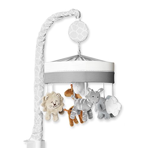 Just Born Animal Kingdom Musical Mobile, Safari/Jungle Grey
